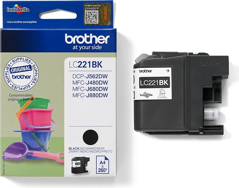 Toner Brother LC221BK, 260 faqe, Ngjyrë e zezë