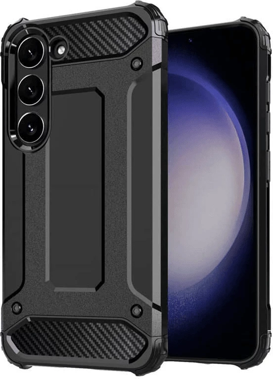 Mbështjellës ONASI Carbon Armor për Samsung Galaxy S25 Ultra 5G, silikon, mbrojtje e fortë, i zi