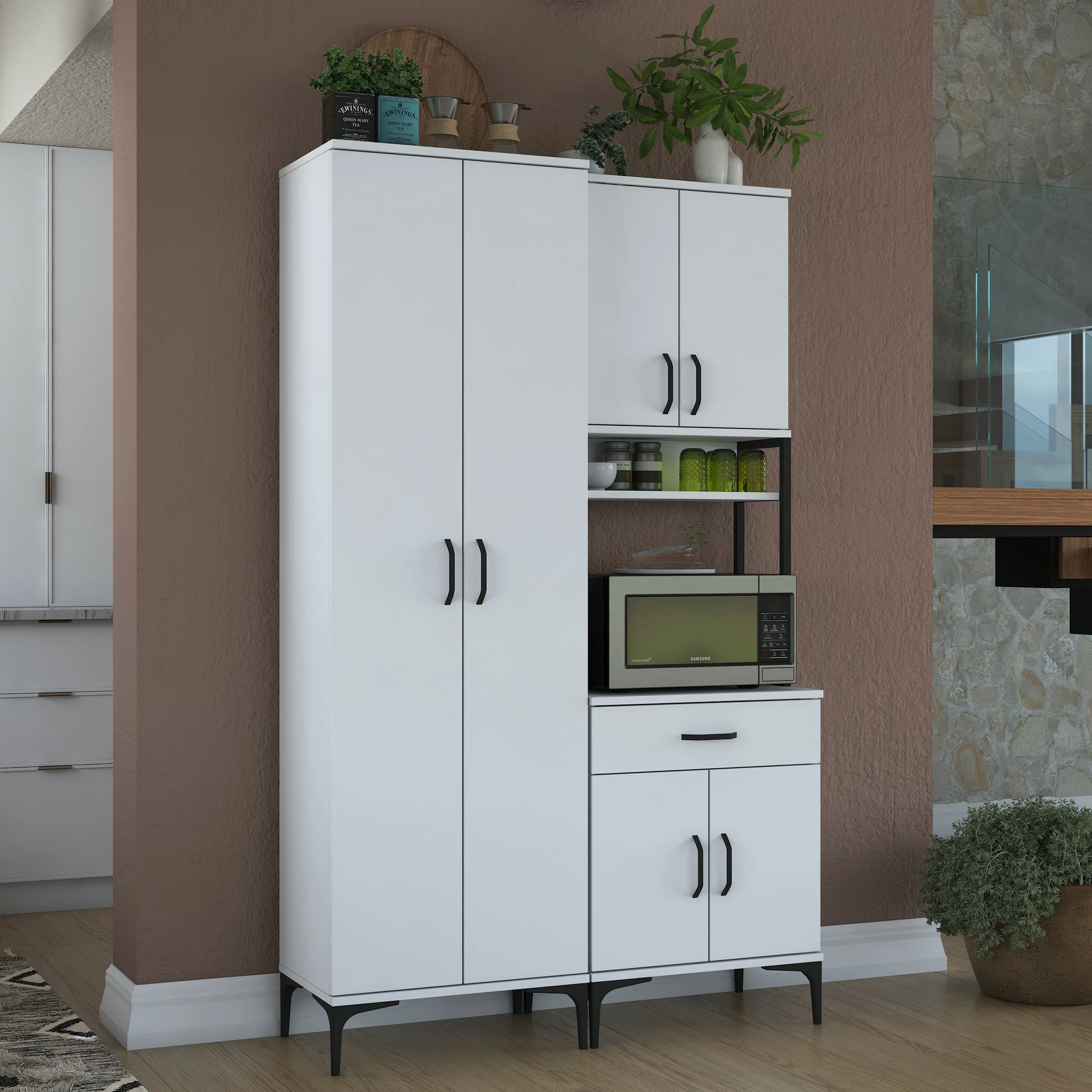Dollap multifunksional, i bardhë, Hanah Home JE120 - 2966