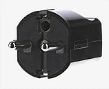 Steker Schuko Bachmann 910.170, Type F, për kabllo H05VV-F 3G 1mm², i zi