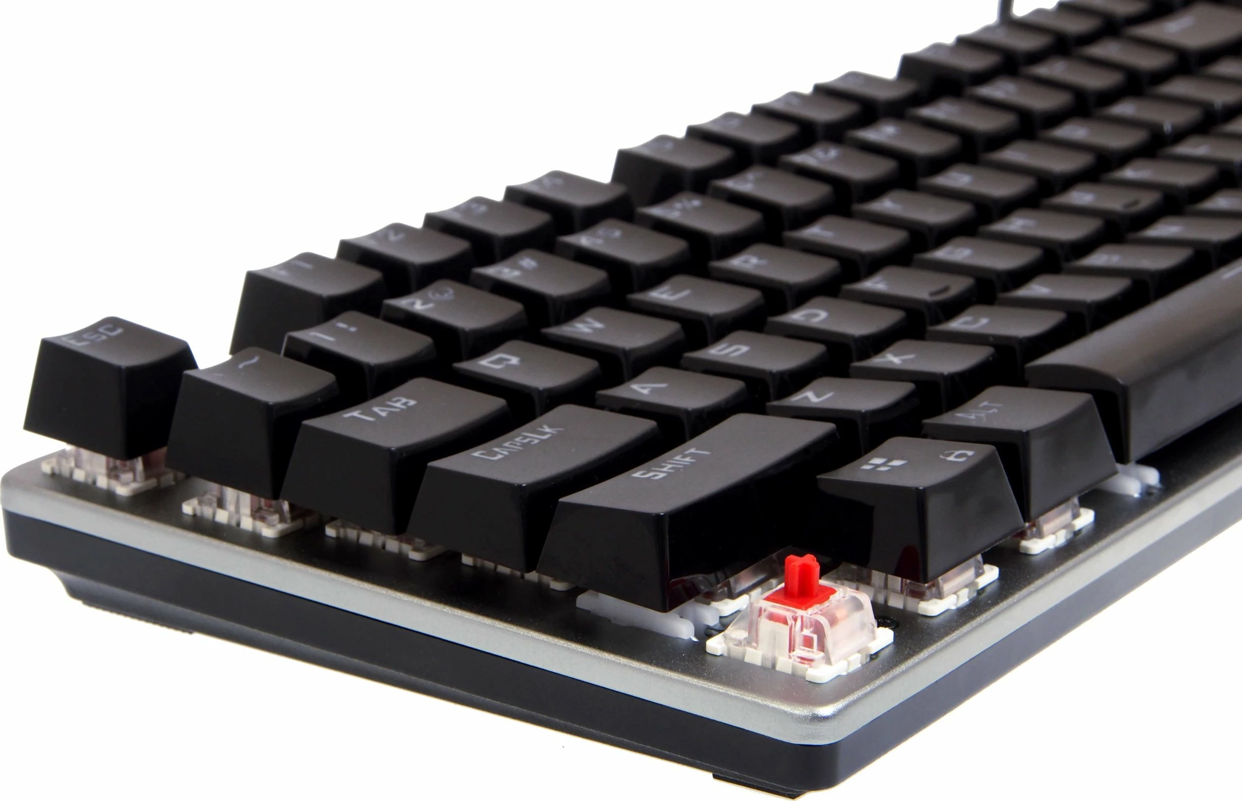 Tastierë mekanike gaming iBOX Aurora K-4 IKGMK4, RGB, KRGD Red Switch, full-size, me mbështetëse dore, argjend