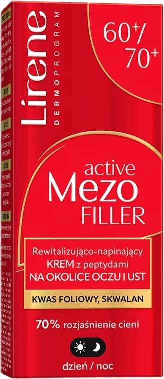 Krem për sy dhe buzë për femra Lirene Active Mezo Filler 15ml