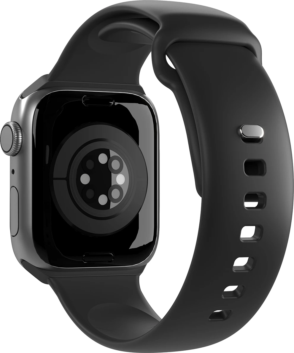 Rrip silikoni për Apple Watch Puro Icon, 38/40/41 mm, i zi, set prej 2 copë