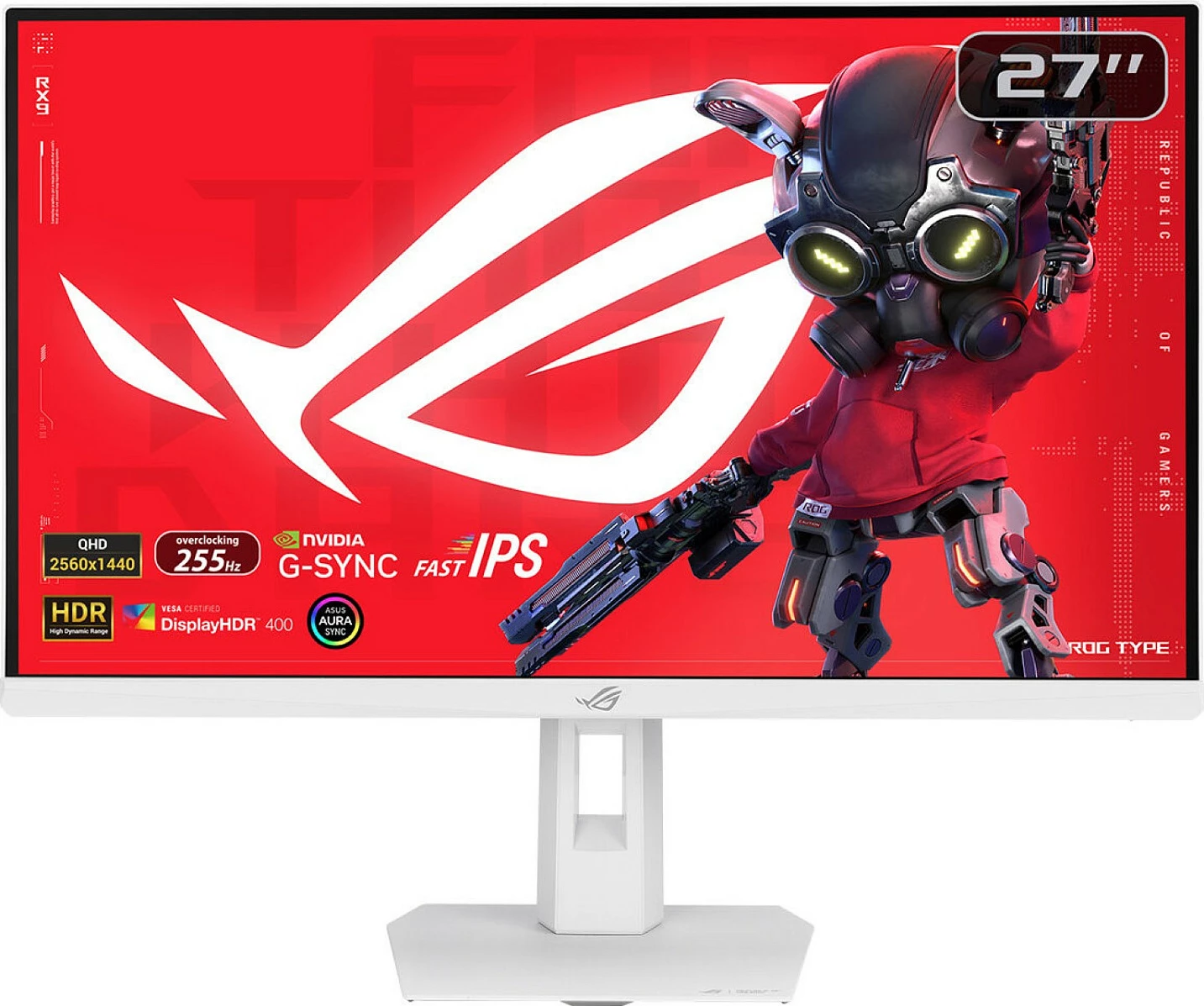 Monitor gaming ASUS ROG Strix XG27ACMES-W, 27", QHD 2560x1440, 255Hz, Fast IPS, HDR400, Bardhë