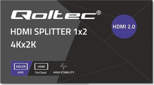 Splitter HDMI aktiv Qoltec 51797, 2 x HDMI, 4K x 2K, 60Hz, i zi