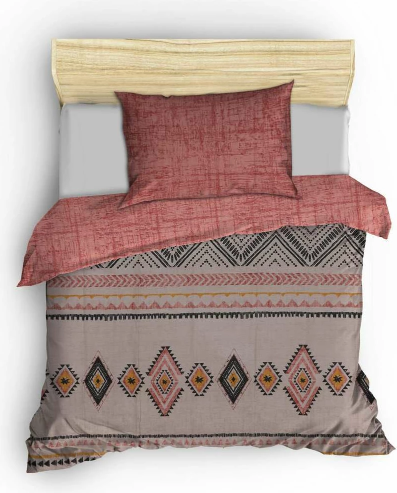 Set mbulesë për jorgan Super King, ngjyrë tile e kuqe, L'Essentiel Linge de Maison, Felix