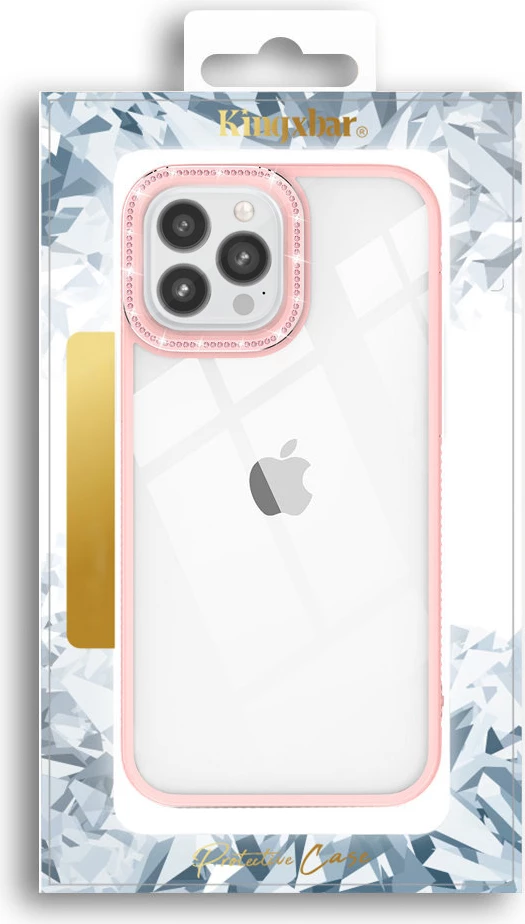 Mbështjellës Kingxbar Sparkle Series për iPhone 13 Pro me kristale, Rozë