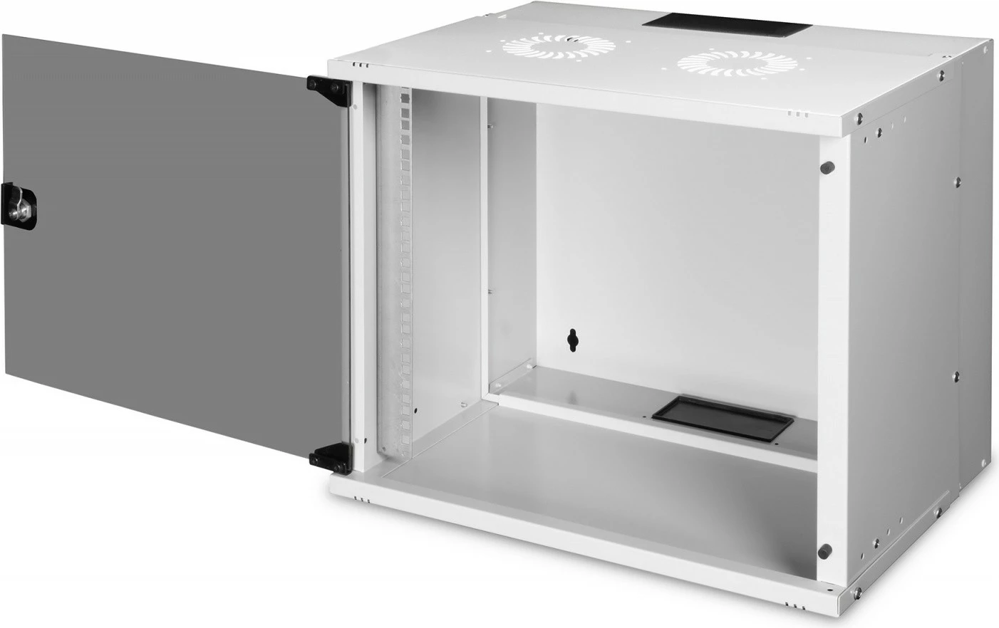 Kasë rrjeti për mur Digitus DN-49204, 19" 9U, 460x540x400mm, xham, Gri