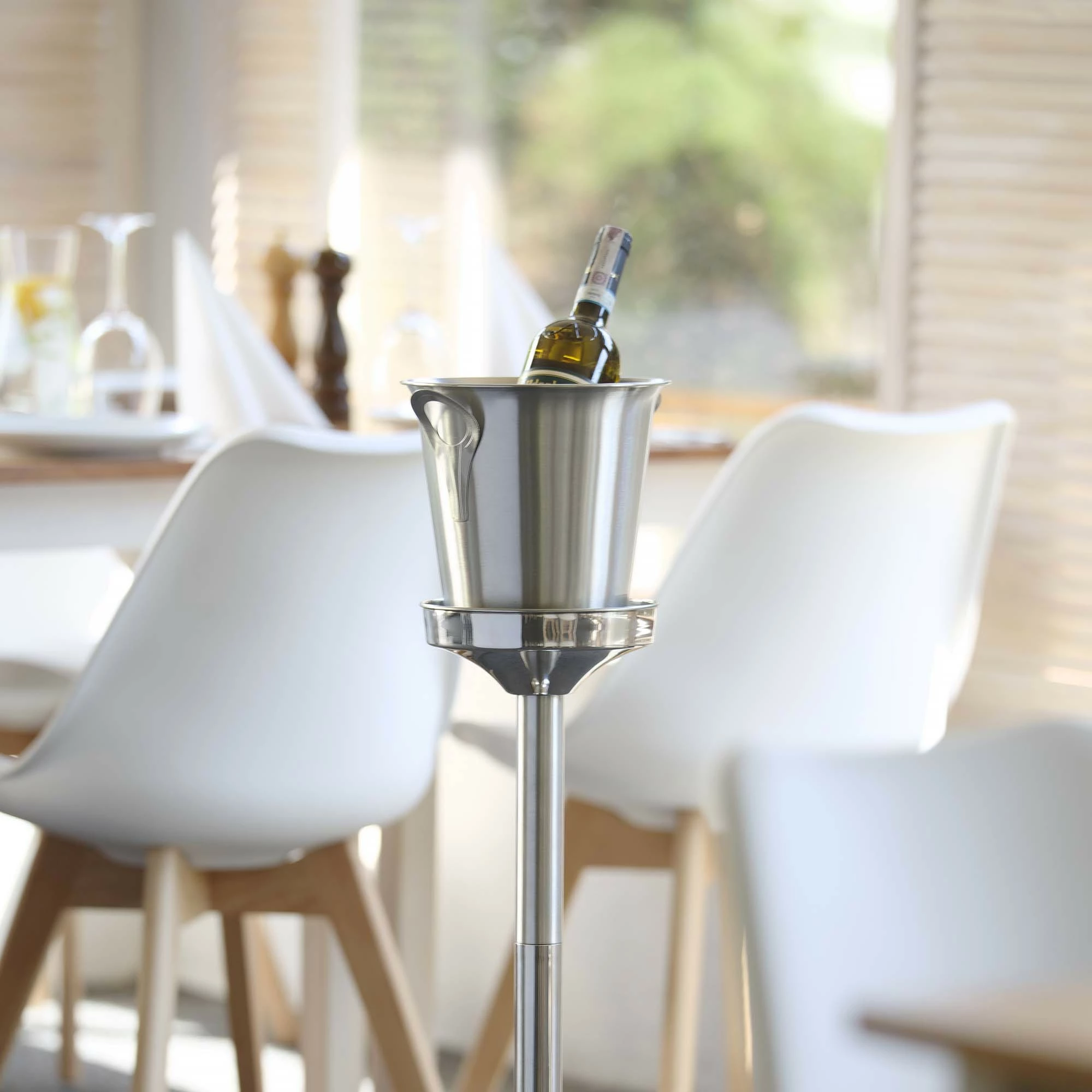 Kovë shampanjeje, Bar Up, 3.5L, inox, ø210 x H210 mm, me doreza, argjendtë