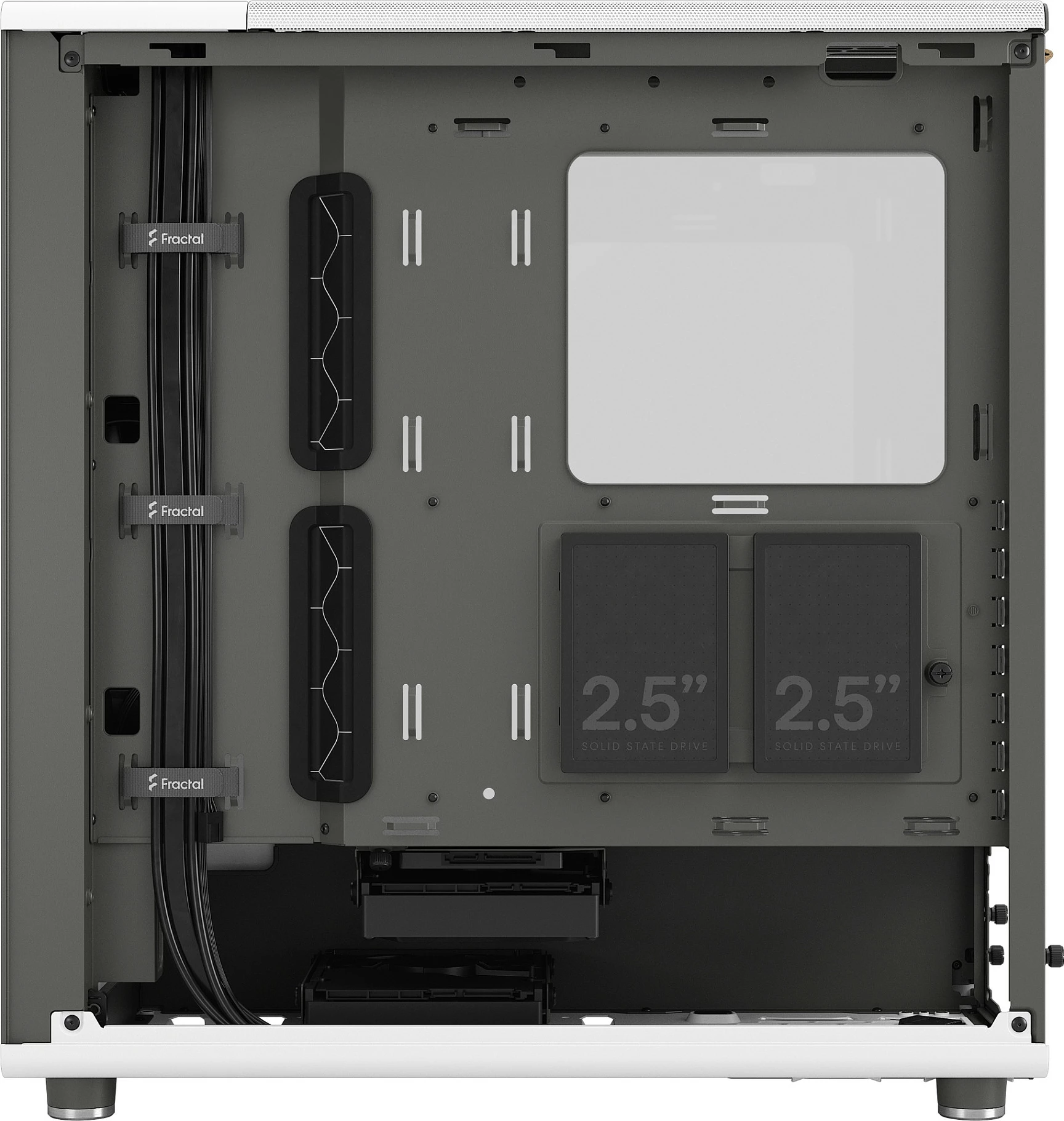 Kasë Fractal Design North Chalk White, Midi Tower, xham i kalitur