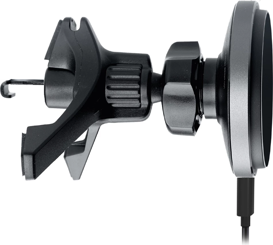 Mbajtës magnetik me karikues wireless SBS TESUPMAGWIR15W për ventilator të makinës, MagSafe, i zi