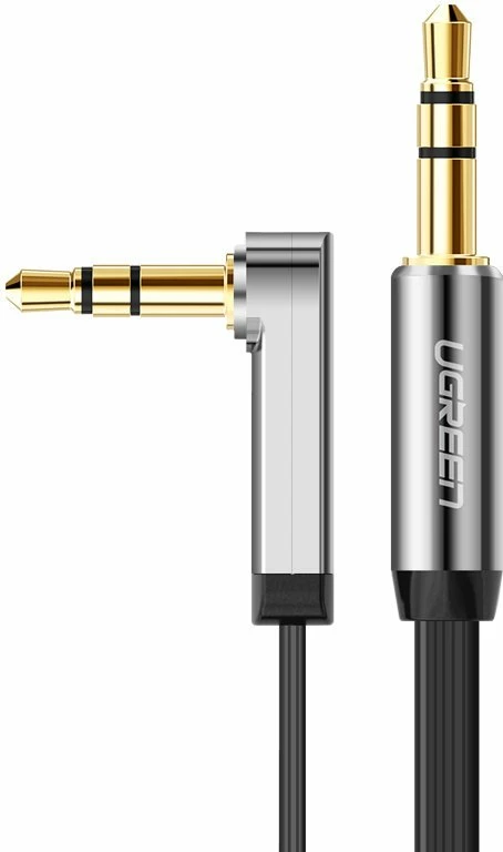Kabllo audio AUX Ugreen AV119 10596, 0.5m, mini jack 3.5mm, e zezë