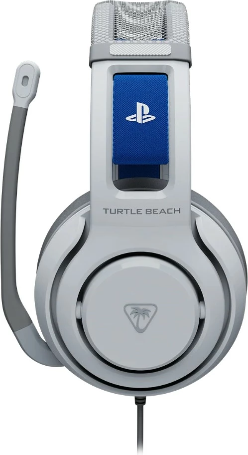 Kufje gaming Turtle Beach Atlas 200 PS, me kabllo 3.5mm, 50mm Nanoclear, mikrofon flip-to-mute, të bardha