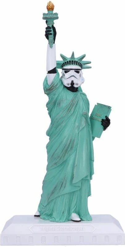 Figurinë NEMESIS NOW Stormtrooper What a Liberty, resin, e pikturuar me dorë, jeshile