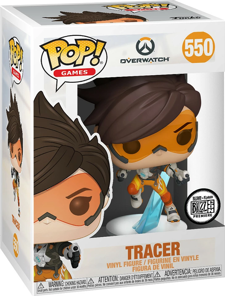 Figurinë Funko Pop! Overwatch Tracer, PVC, portokalli/bardhë