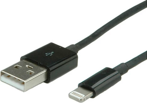 Kabllo karikimi/sinkronizimi VALUE Lightning në USB-A, 1.8m, USB 2.0, e zezë