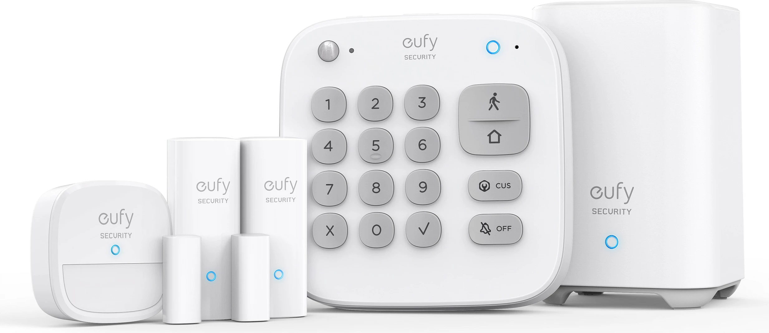 Alarm sistem Eufy Anker T8990321, Wi-Fi, sensor lëvizje, sensorë dyer/dritare, qendër, bardhë