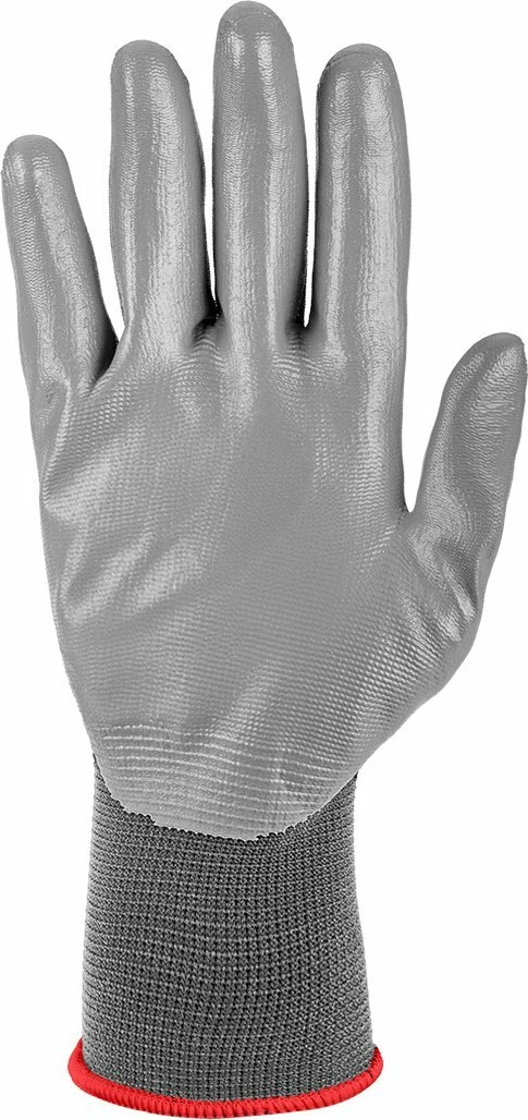 Doreza pune Neo 97-646-7, poliester me veshje PU (EN388 4131X), madhësia 7, gri