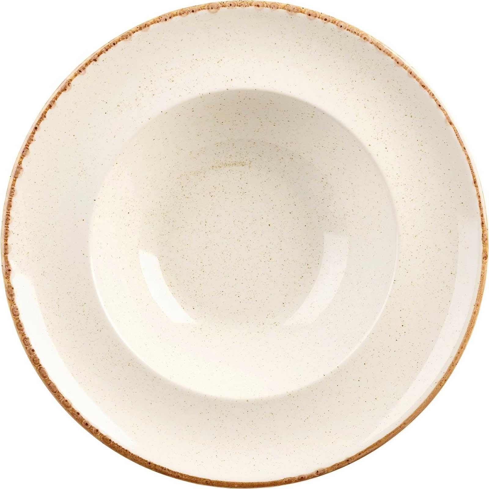 Pjatë pasta Porland Seasons Sand Ø300 mm, porcelan, krem, set 6 copë