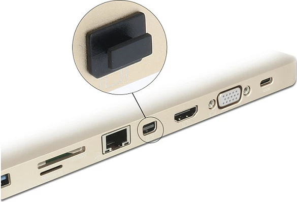 Kapak pluhuri DeLOCK 64026 për mini DisplayPort, 10 copë, i zi