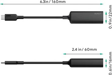adapter rrjeti AUKEY CB-A30 USB-C në Gigabit Ethernet 1 Gb/s, USB 3.0 Type-C, LED tregues, kasë alumini