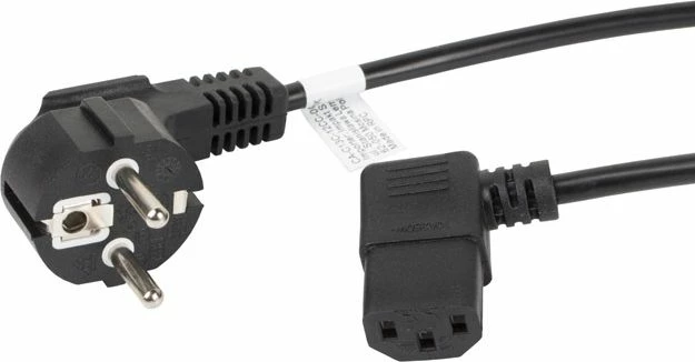 Kabllo rryme Lanberg CA-C13C-12CC-0018-BK Schuko (CEE 7/7) në IEC 320 C13 1.8m me prizë këndore, e zezë