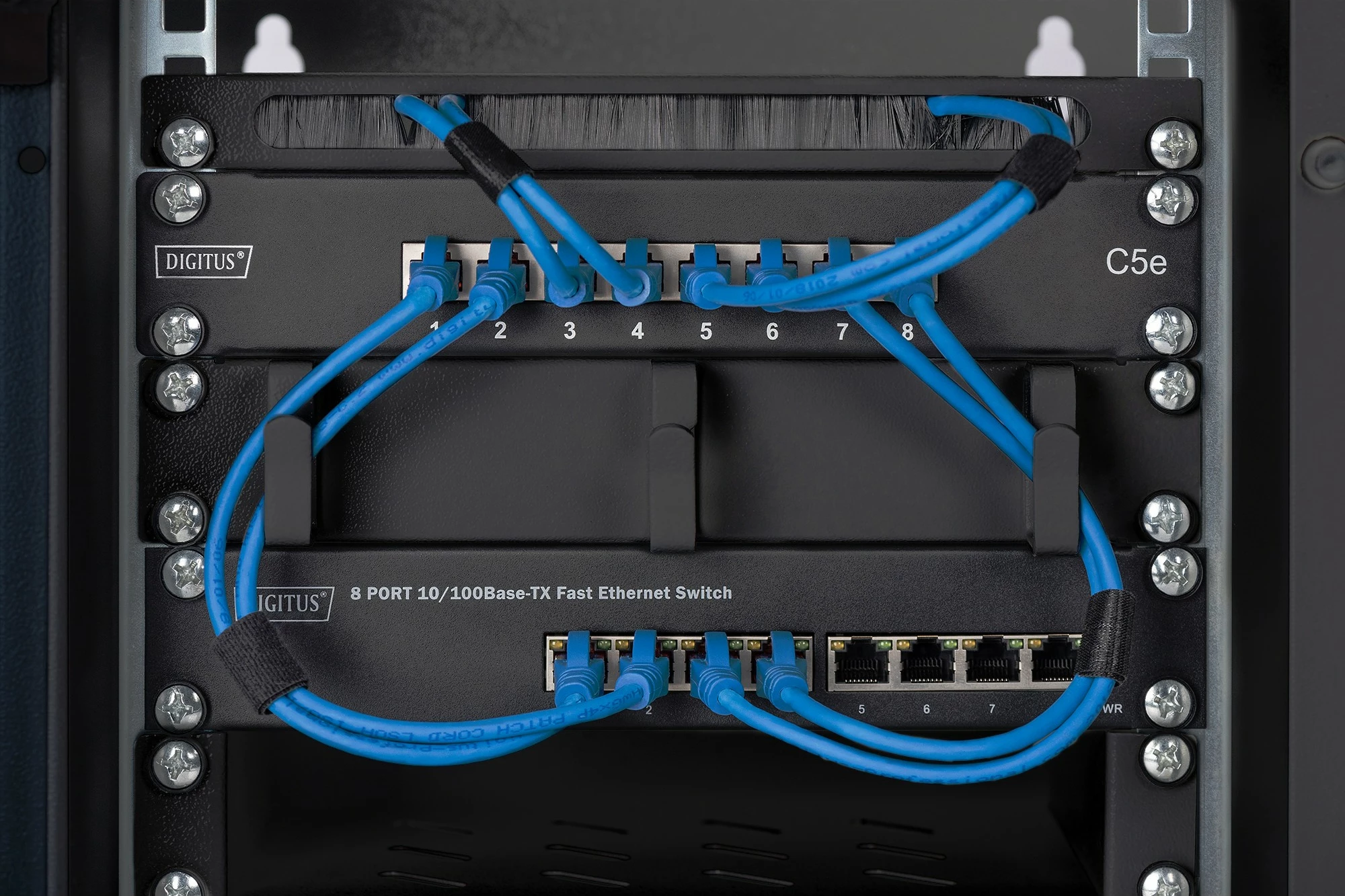 Raft kabineti Digitus 1U 10 inç, i zi