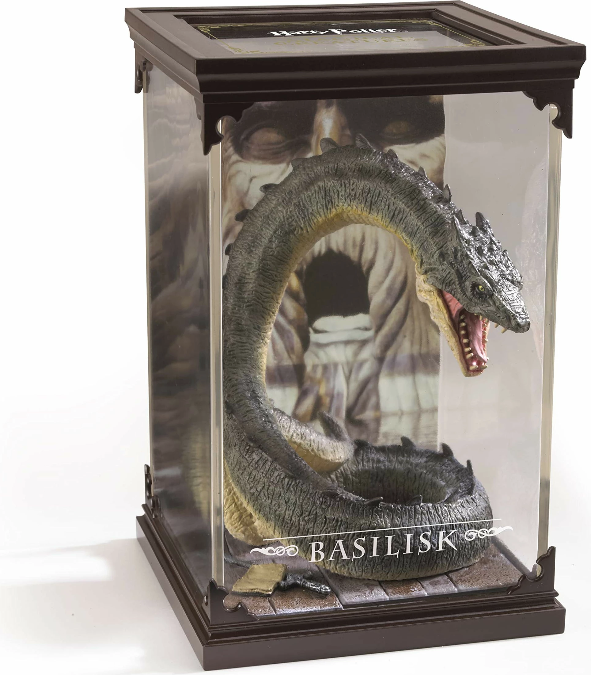 Figurinë koleksionuese Noble Collection Harry Potter Magical Creatures Basilisk 18.5 cm, me kuti akrilike