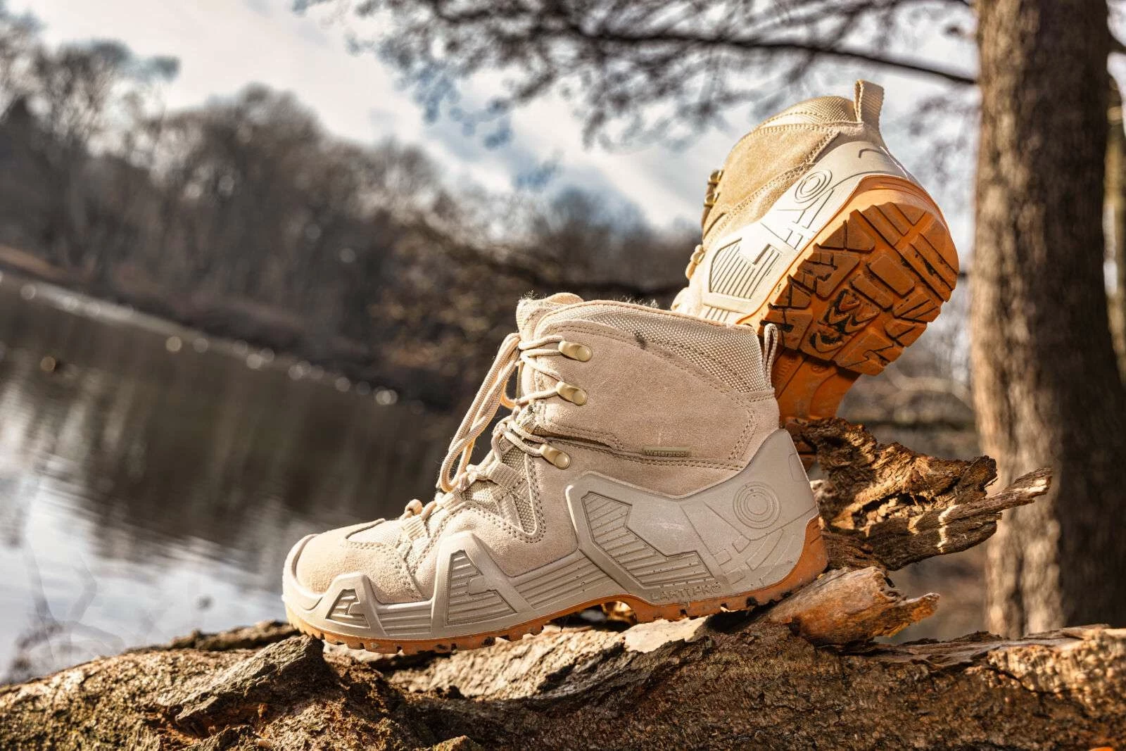 Çizme hiking LAHTI PRO L30126, nr. 39, waterproof, membranë të frymëmarrshme, bezhë