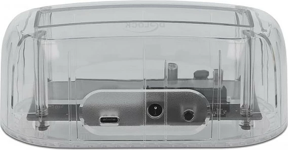 Docking station USB-C DeLOCK për 1x SATA HDD/SSD 2.5/3.5", USB 3.2 Gen 2, transparent