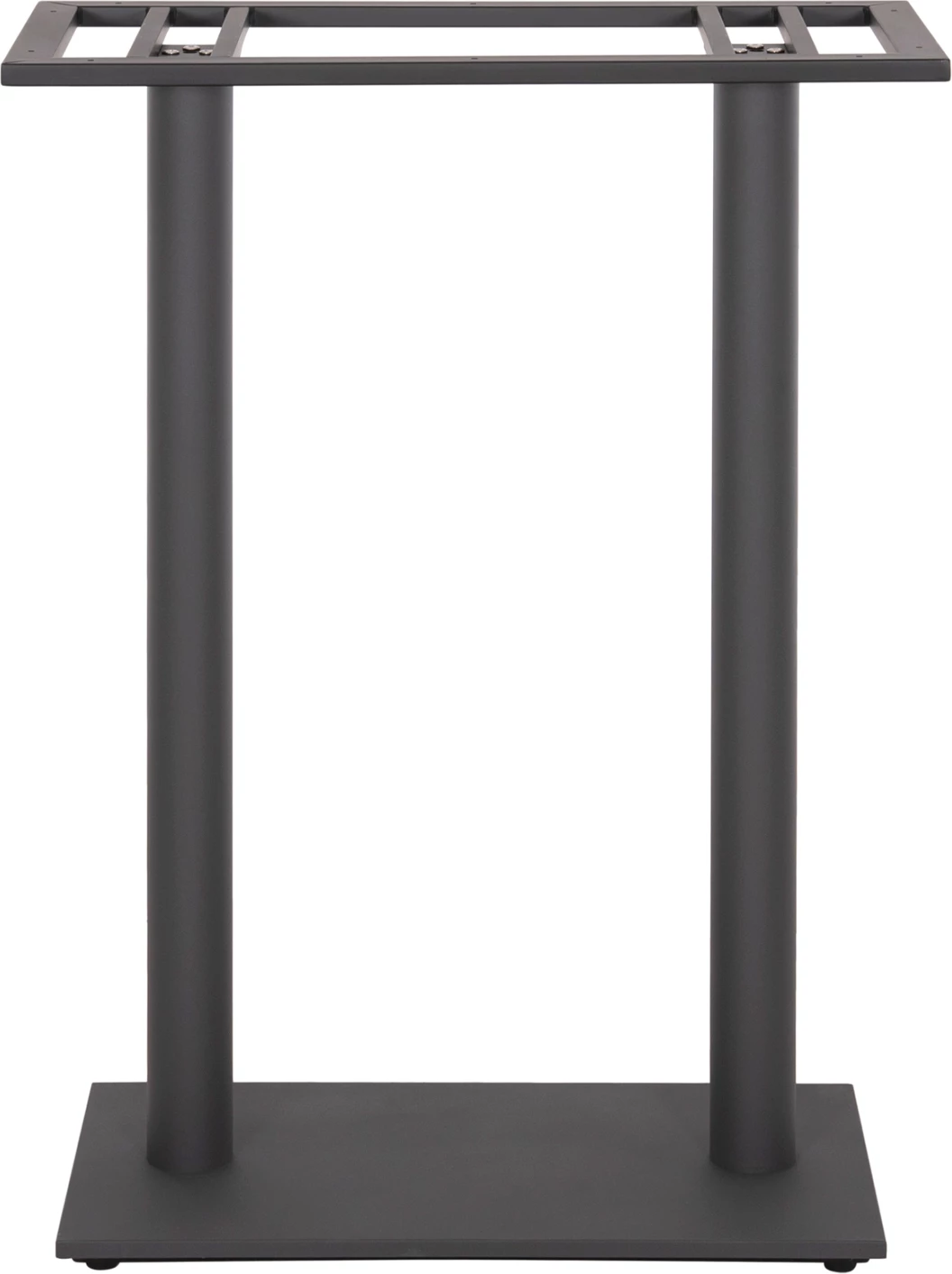 Bazë për tavolinë bar, dy këmbë, metal, ngjyrë gri, 80x40x108 cm