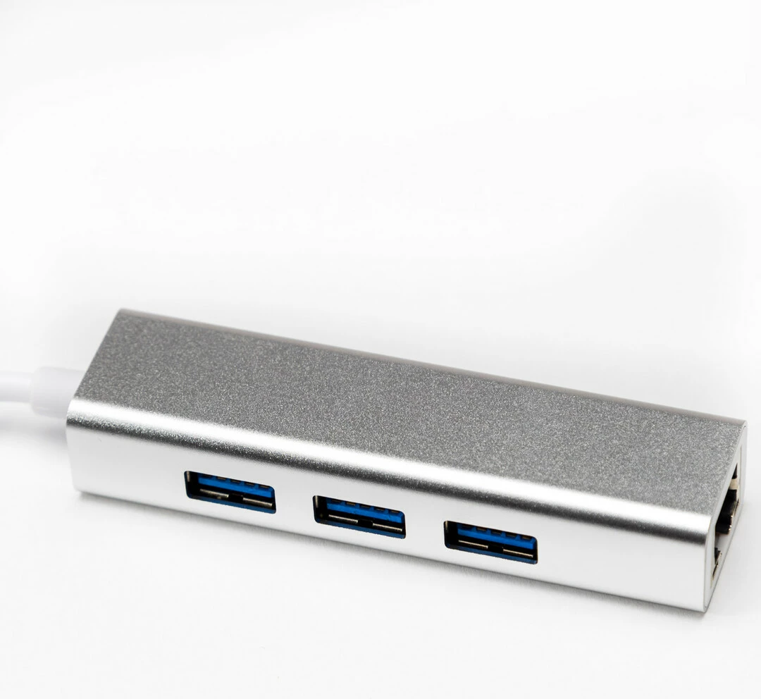 HUB Tech Time Type C nav USB3.2 til RJ45 Ethernet