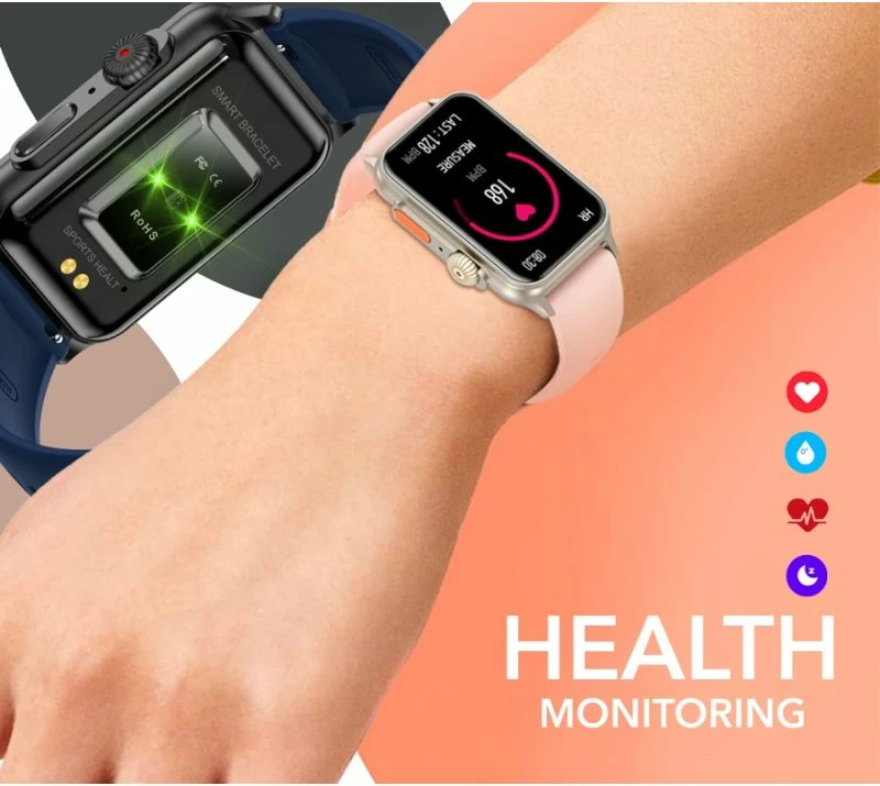 Smartwatch për femra Rubicon, zi/kaltër e errët