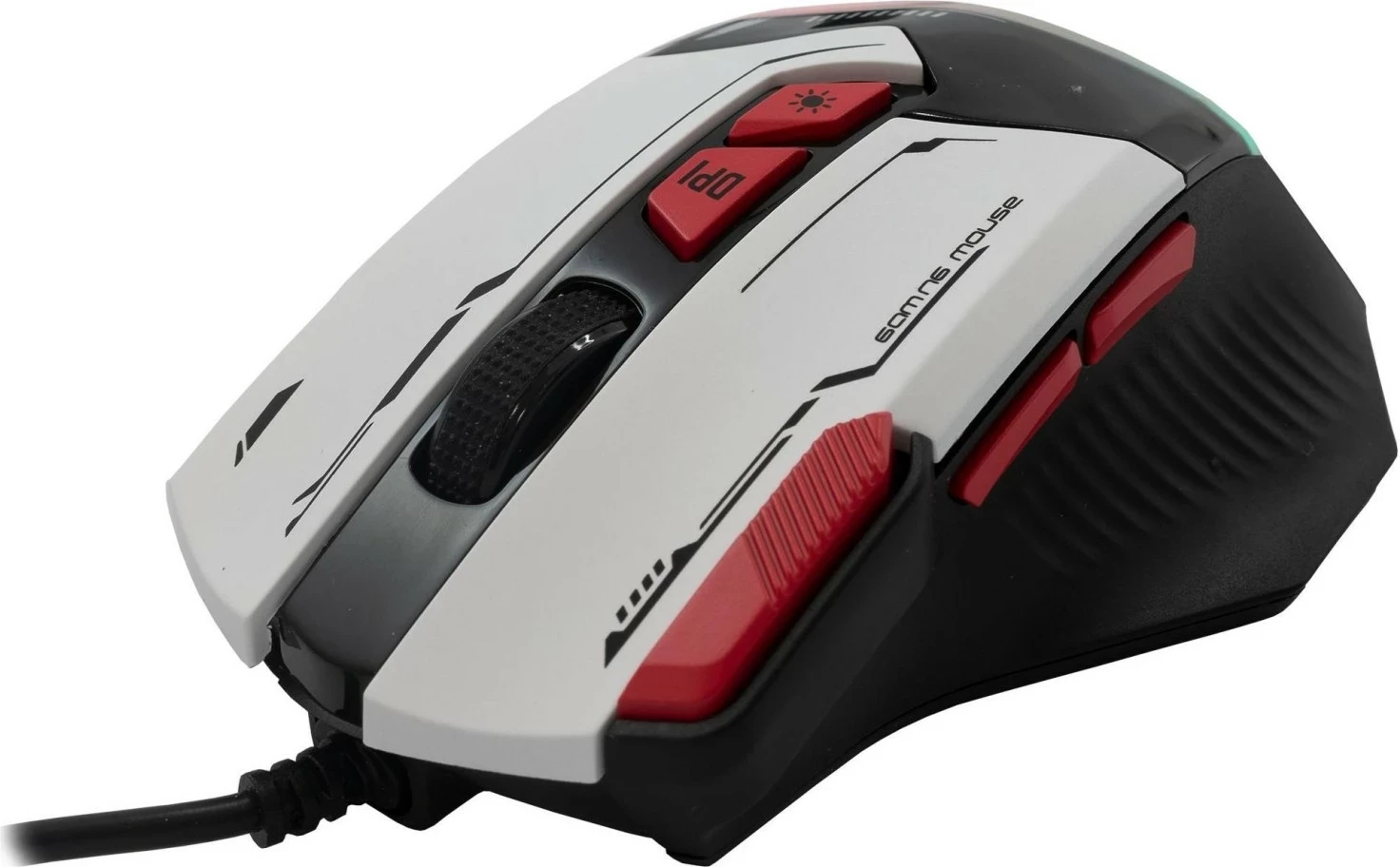 Maus gaming Baracuda Manta BGM-042, RGB, 12800 DPI, i bardhë