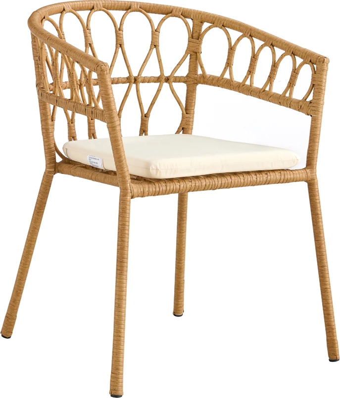 Karrige Surabaya, natyrale, e bardhë, 59x56x77.5 cm