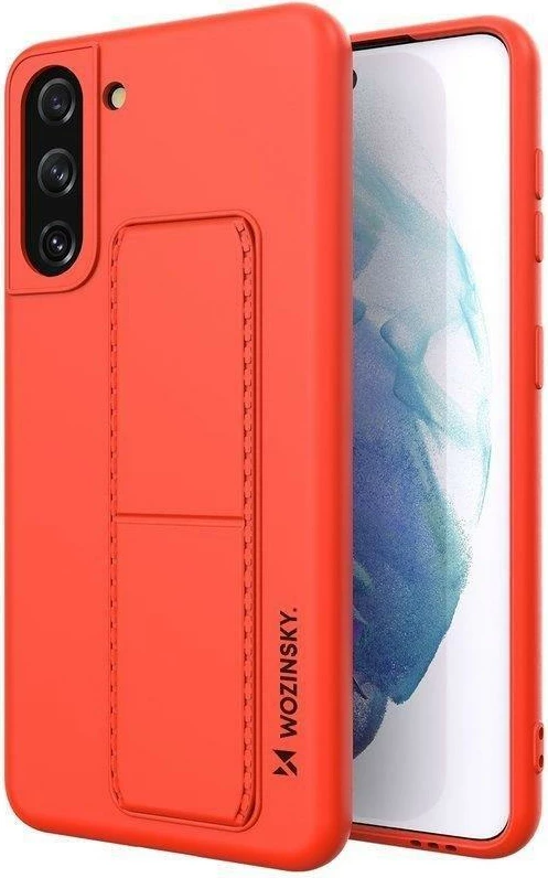 Mbështjellës Wozinsky Kickstand Case për Samsung Galaxy S21+ 5G, silikon, e kuqe