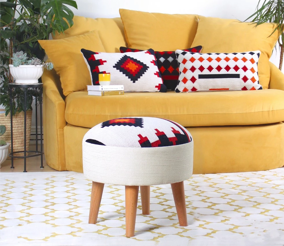 Puf bohemian, shumëngjyrësh, Atelier del Sofa, Farm