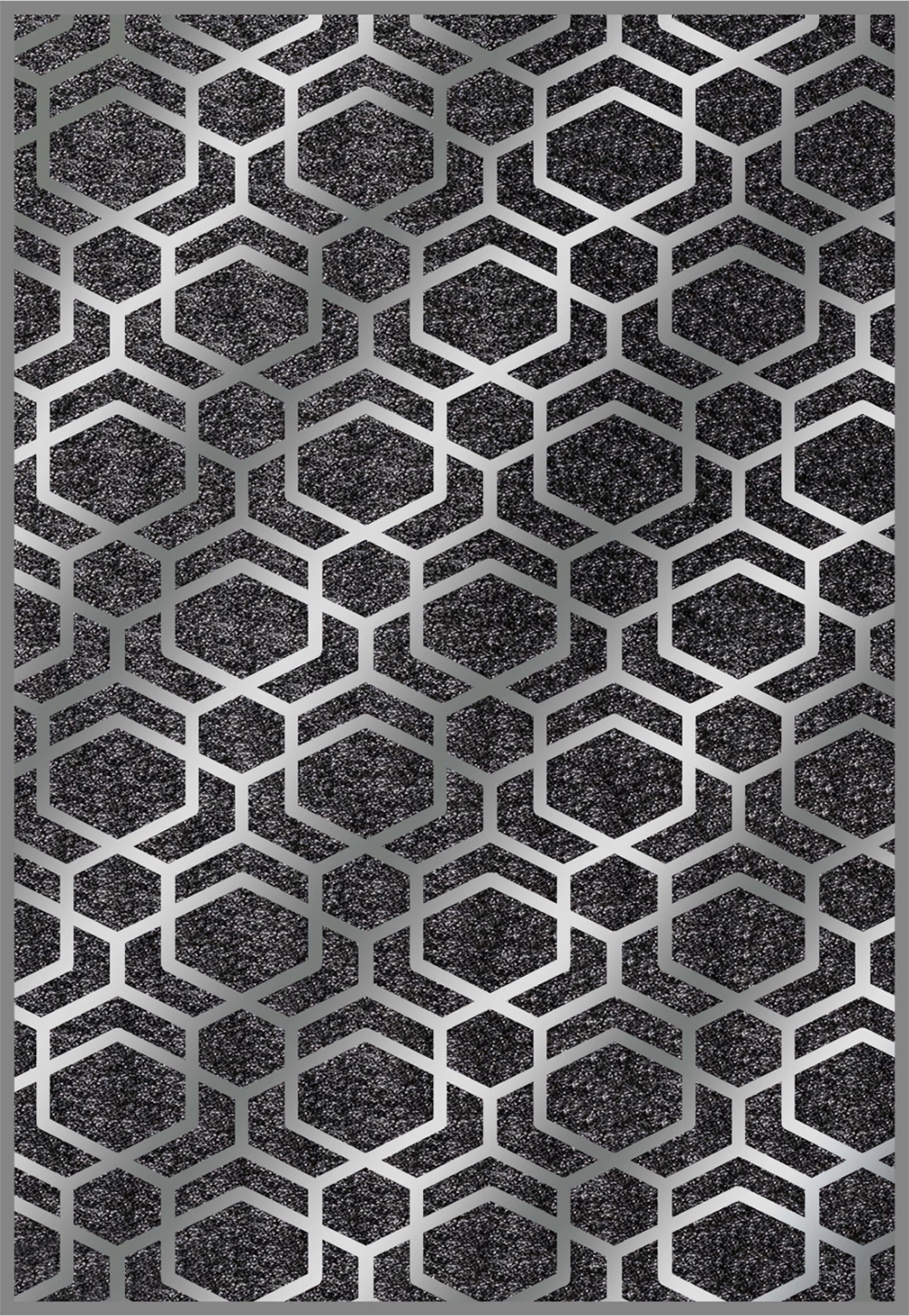 Tapet JOSIANE, gri-argjend, me franjë, FH7676.31, 80x150cm