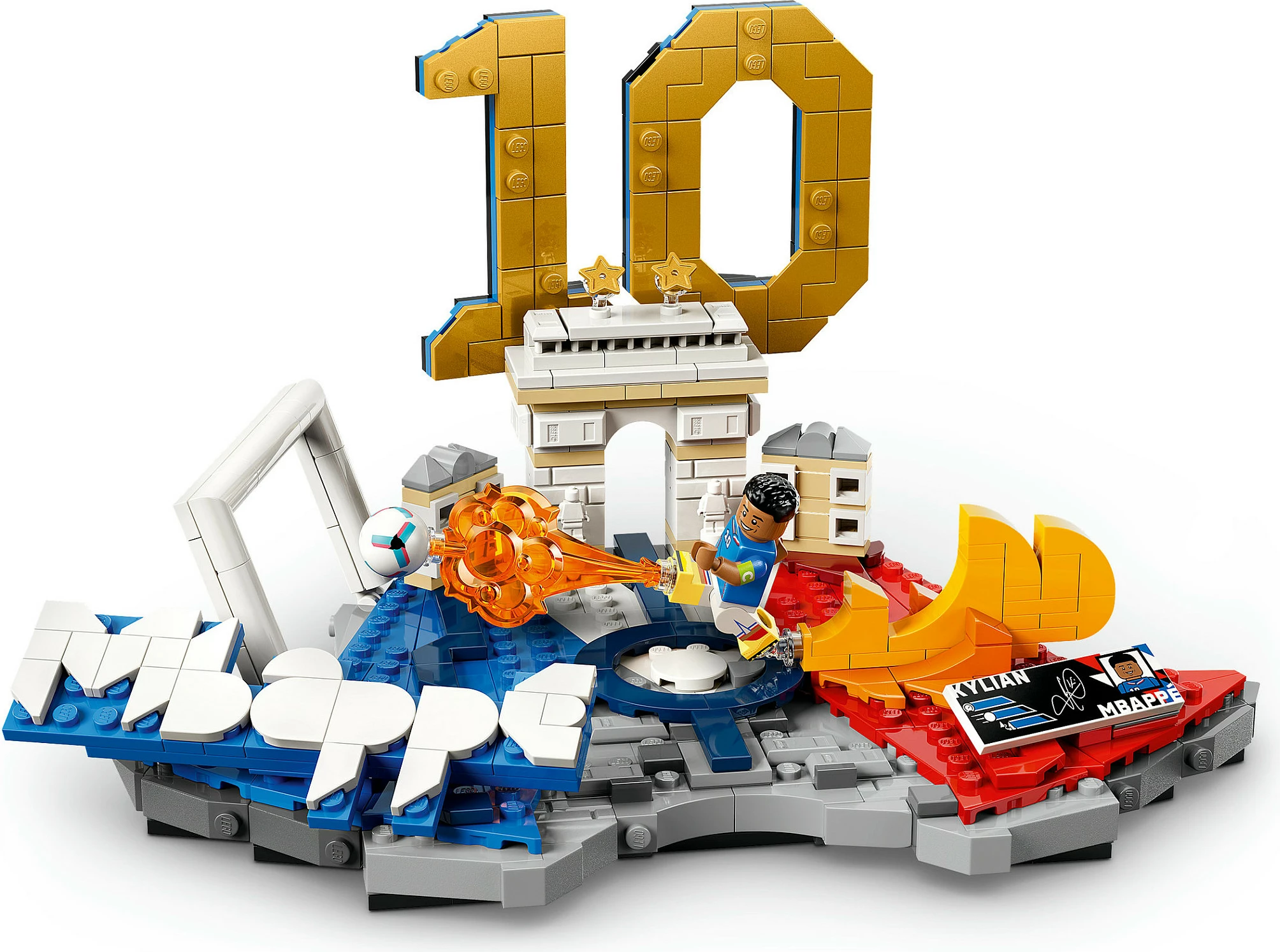 Set ndërtimi LEGO Editions 43013 Kylian Mbappé – Football Highlights, 490 copë, multikolor
