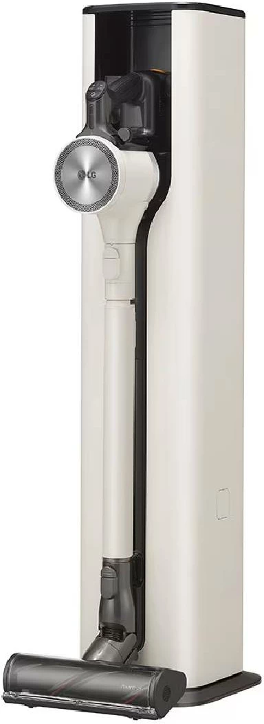Fshesë me korrent vertikale pa kabllo, LG, A9T-PRIME1C CordZero All-in-One Tower, 2.5L, 260W, Wi‑Fi, deri 120 min, bezhë