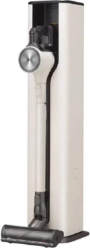 Fshesë me korrent vertikale pa kabllo, LG, A9T-PRIME1C CordZero All-in-One Tower, 2.5L, 260W, Wi‑Fi, deri 120 min, bezhë