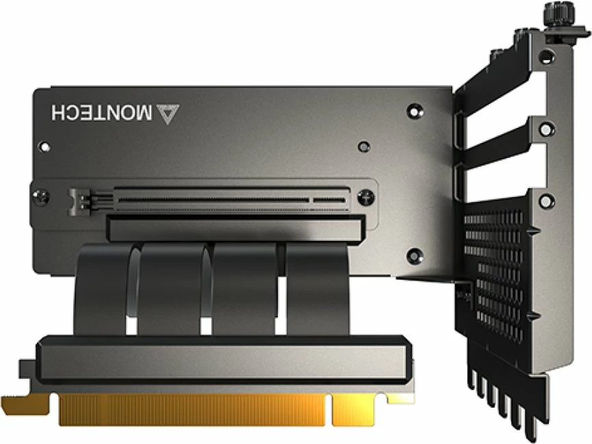 Kit montimi vertikal për GPU Montech VGM 2 PCIe 4.0 x16, Riser 244 mm, i zi