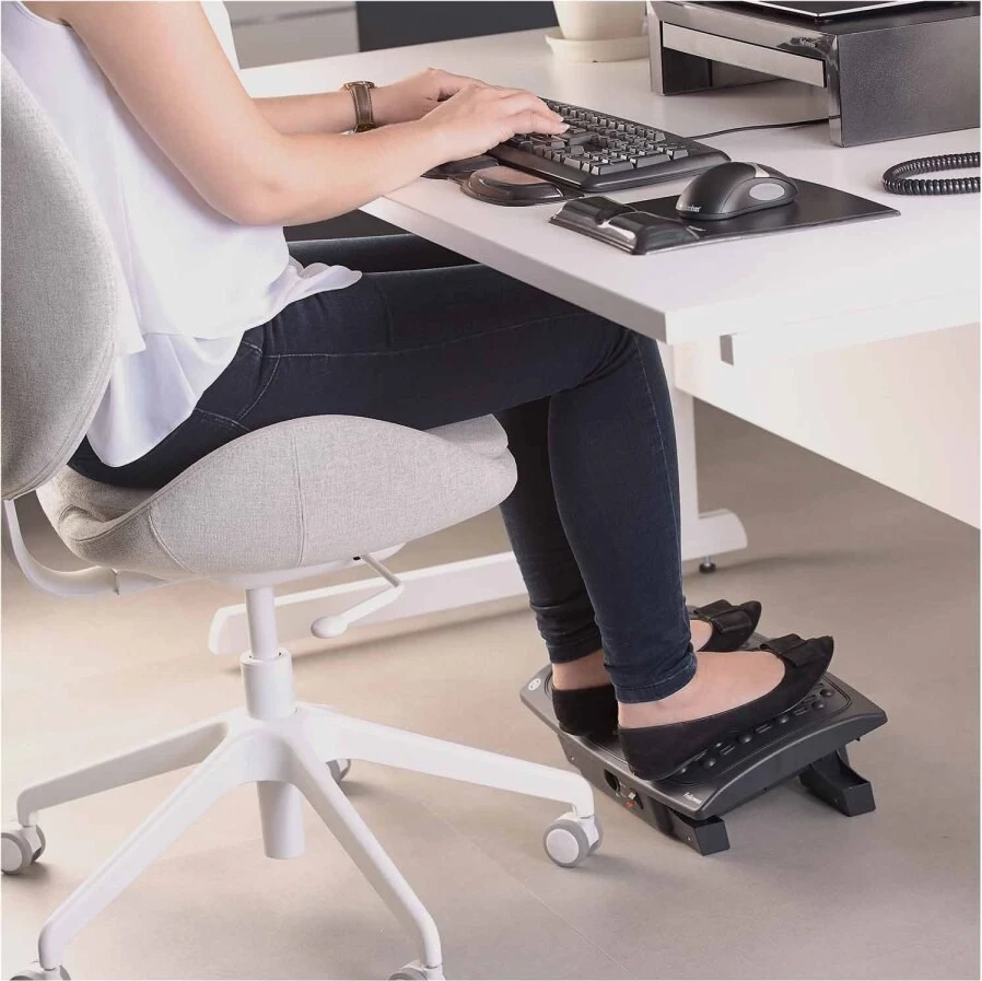 Mbështetëse këmbësh Fellowes Ergonomics professional cooling and heating, e zezë