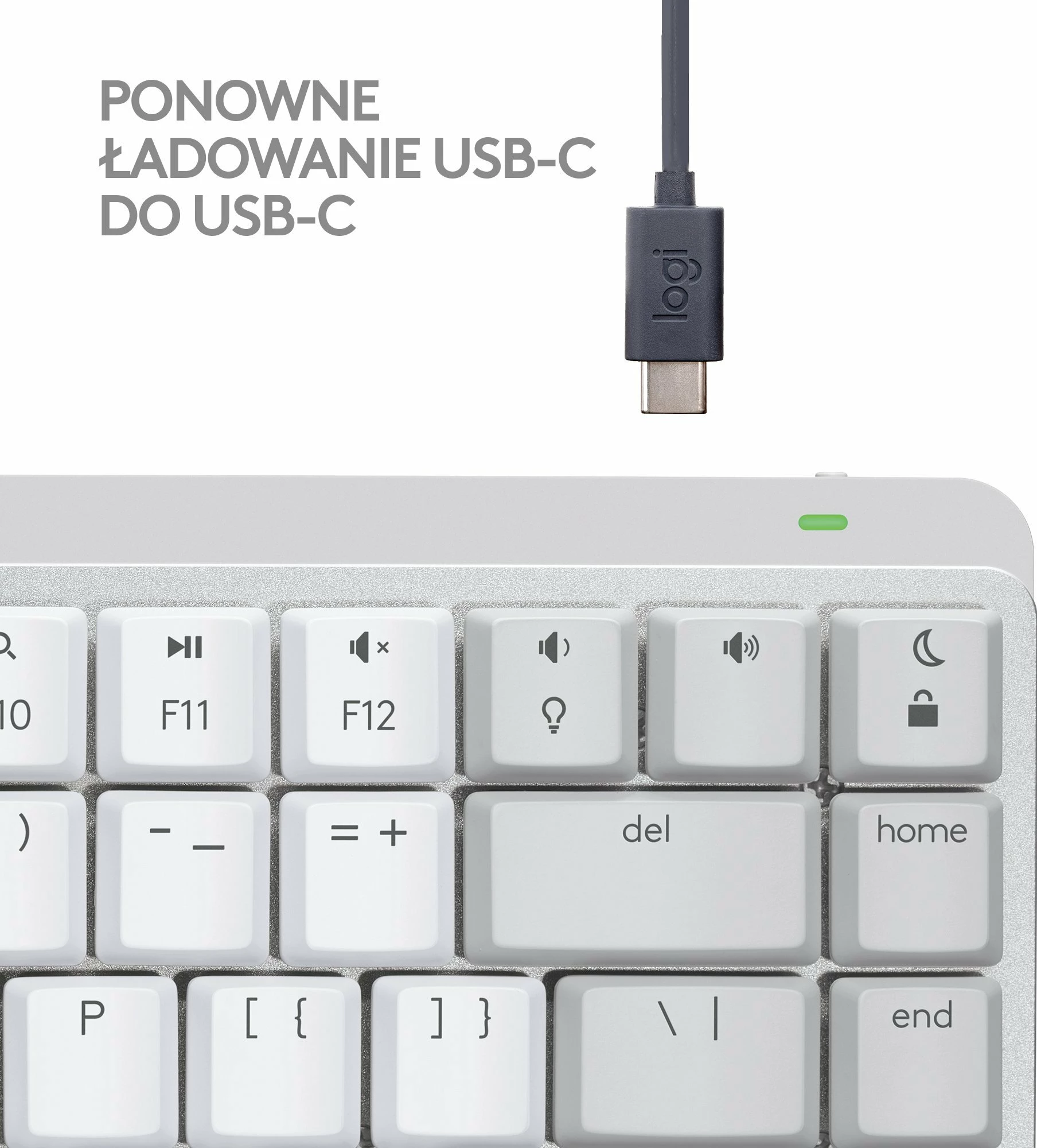Tastierë mekanike wireless Logitech MX Mechanical Mini për Mac 920-010799, US layout, me ndriçim, gri