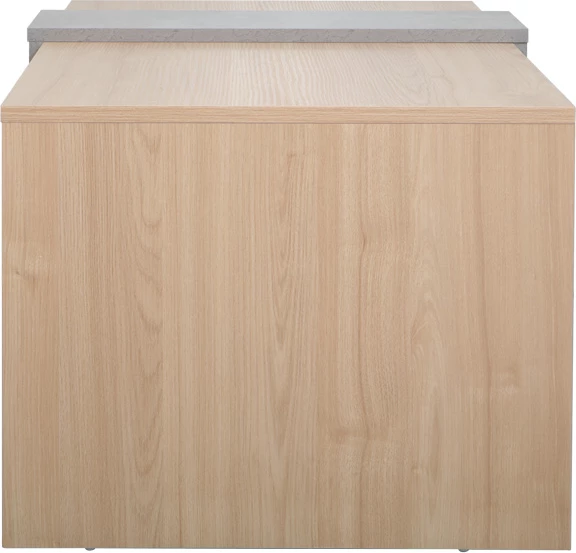 Tavolinë kafeje Cozeto, ngjyrë natyrale-gri çimento, 100x53x41.5cm