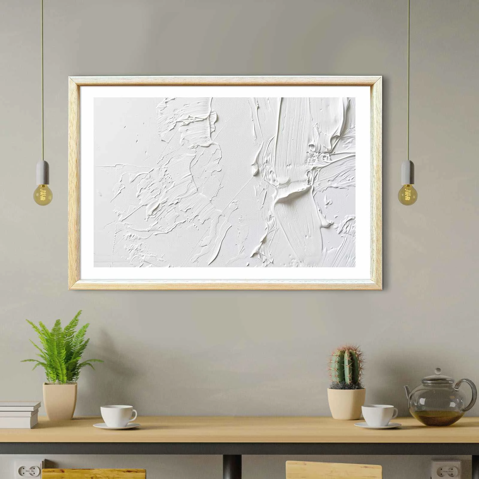Pikturë dekorative me kornizë MDF, Wallity, Ahswabisabi-038, 62x92cm