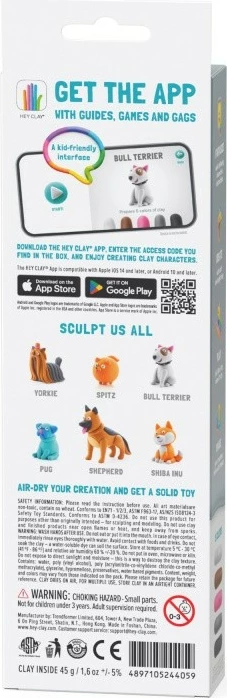 Set modelimi Hey Clay Bulldog, Tm Toys, 5 ngjyra