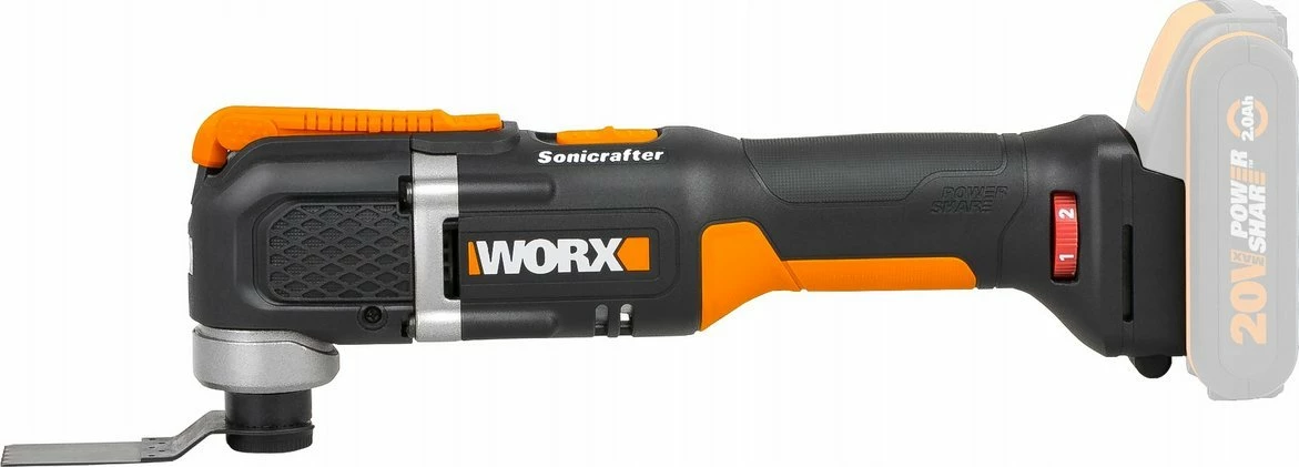 Mjet multifunksional Worx WX696.9 20V, pa bateri/pa karikues, i zi/portokalli
