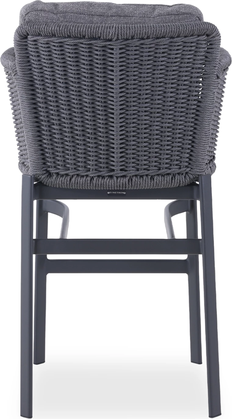 Karrige për bar DESTINY, alumin & ratan, ngjyrë qymyr, 71.5x63.5x108cm, set prej 2 copash