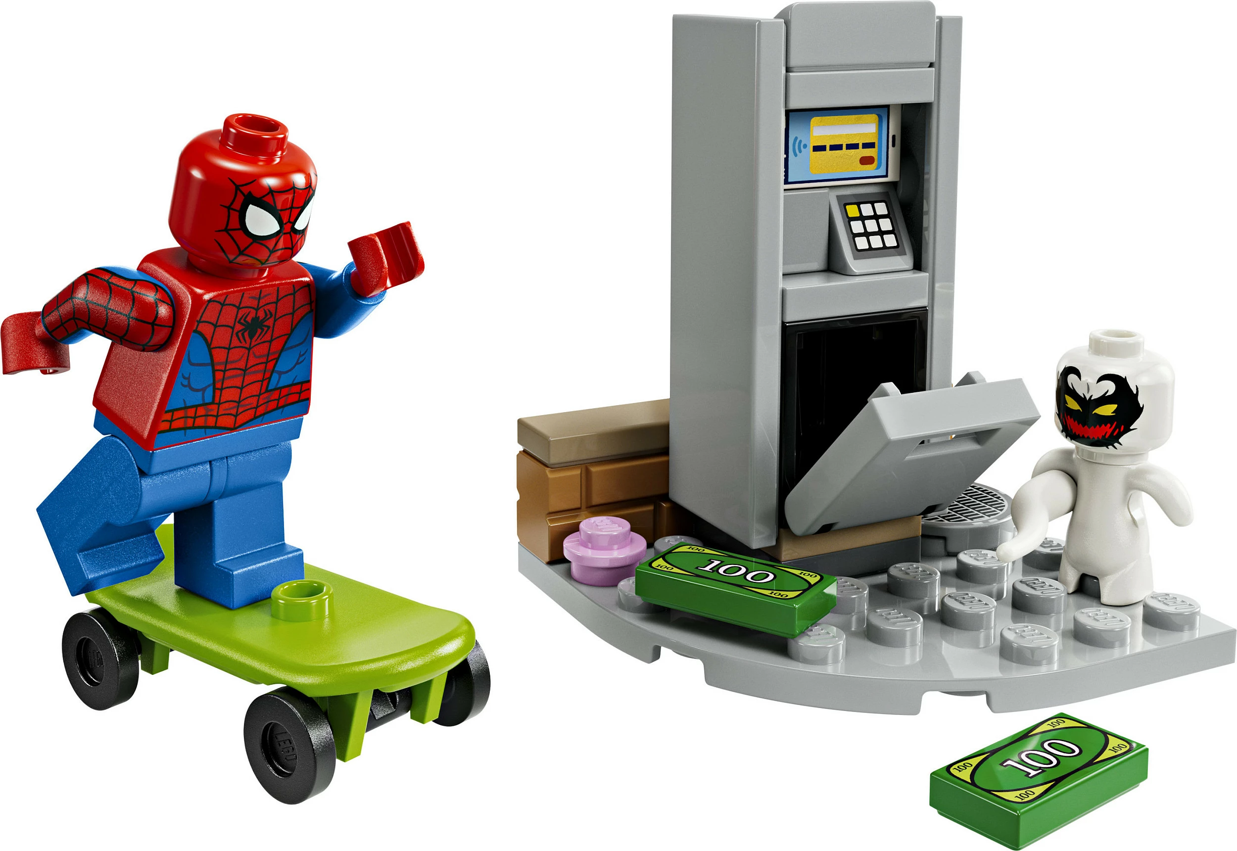 Set ndërtimi LEGO Marvel Spider-Man vs. Anti-Venom Heist 30725, 31 copë, shumëngjyrësh